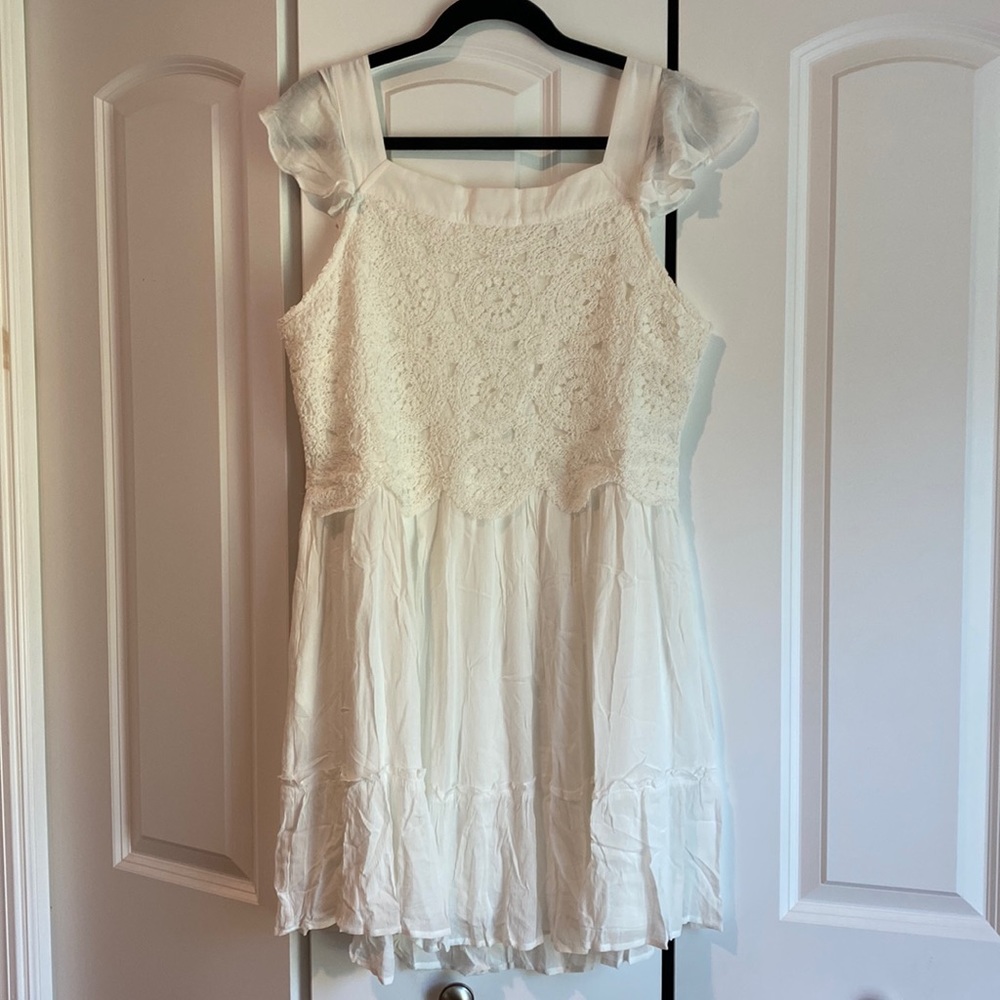 Crochet knit dress